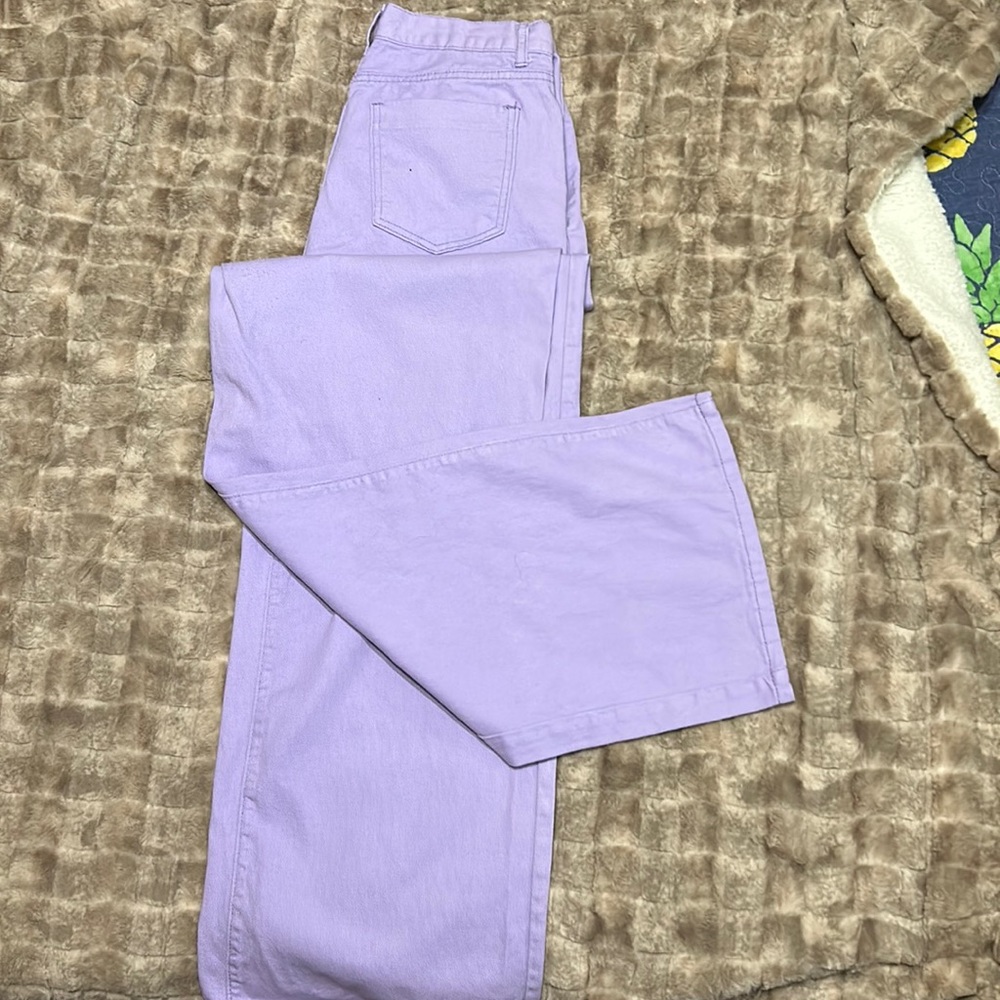 Dark Lavender Straight Leg Jeans
